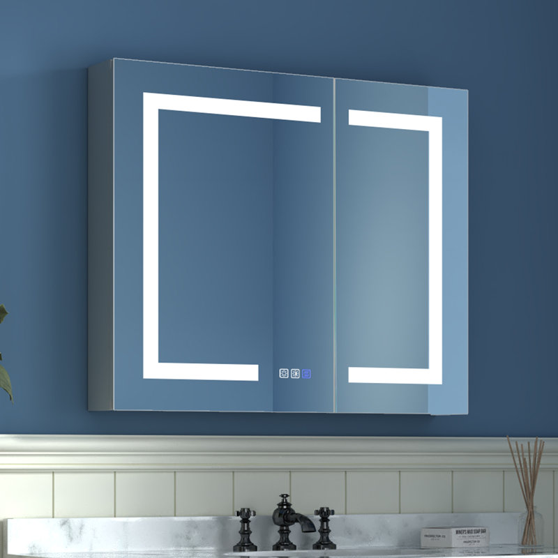 Wrought Studio Bunkley Recessed or Surface Mount Frameless 2 Doors